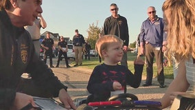 White Lake 3-year-old battling leukemia gets first responder surprise visit