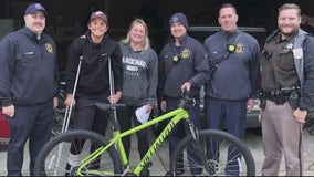 Oakland County deputies surprise 13-year-old with new bike after he was hit by car