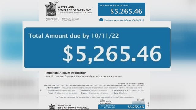 New Detroit homeowner stuck with $5,200 water bill after previous owner didn't pay full amounts