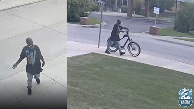 Suspect wanted after stealing bike on Detroit's east side