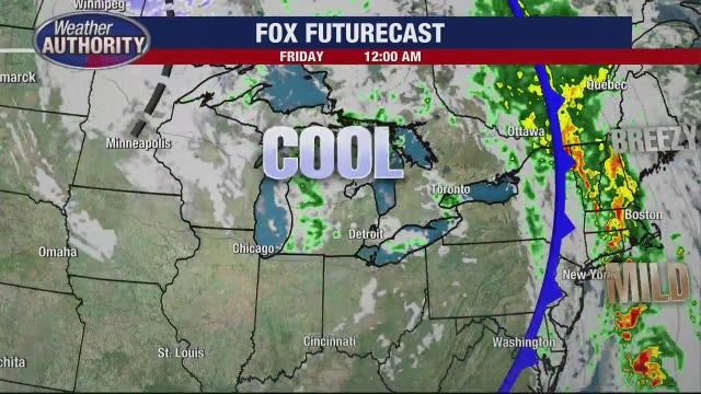 Metro Detroit weather: Strong cold front brings gusty rain showers