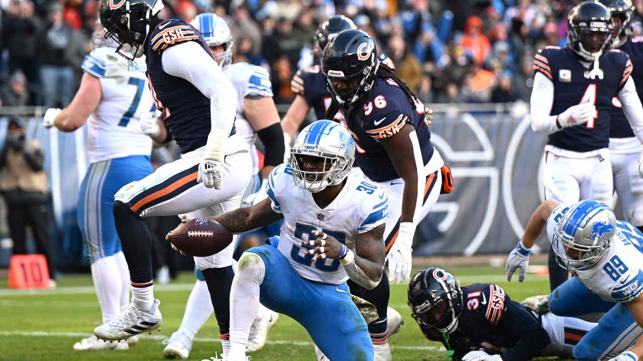 Jeff Okudah of the Detroit Lions celebrates after defeating the