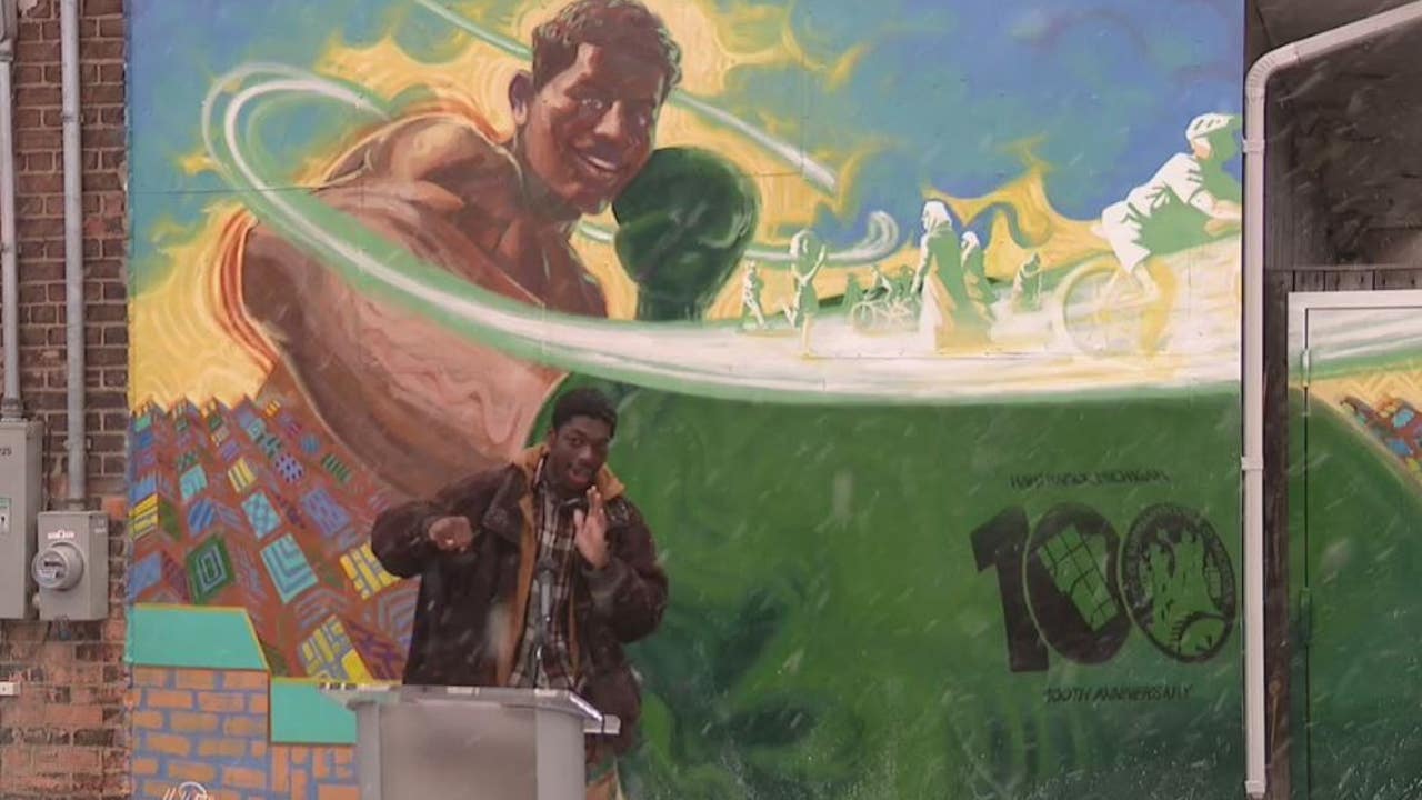 Mural Unveiled At Joe Louis Greenway Connection In Hamtramck | FOX 2 ...