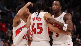 Blanton, Boucher lead short-handed Raptors past Pistons