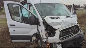 Wrong-way driver crash totals family of 10's van on I-94