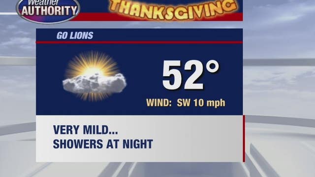 Mild Thursday forecast makes for a great-looking Thanksgiving