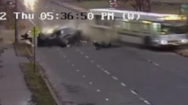 Video shows car plowing into DDOT bus after running stop sign
