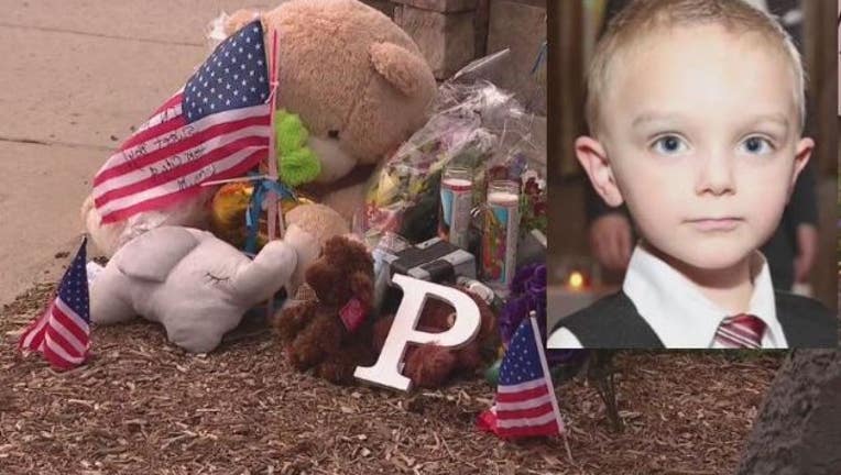 A roadside memorial where Preston Singleton (inset) was hit and killed at Van Dyke near Steohenson.