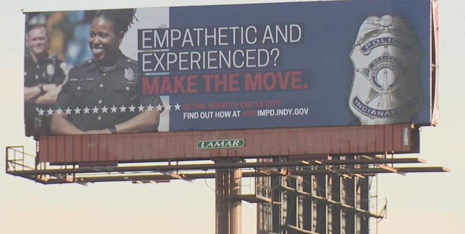 Indianapolis police buy recruiting billboard in Detroit off I-75
