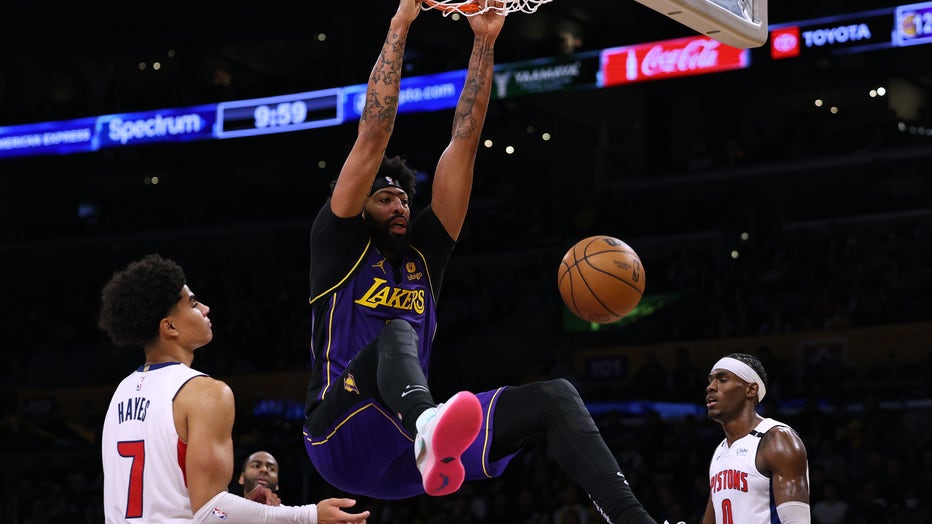 Davis leads Lakers past Pistons 128-121 for 2nd straight win - ABC7 Los  Angeles