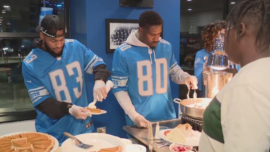 Detroit Lions, Pure Heart serve Thanksgiving dinner to children of  incarcerated parents