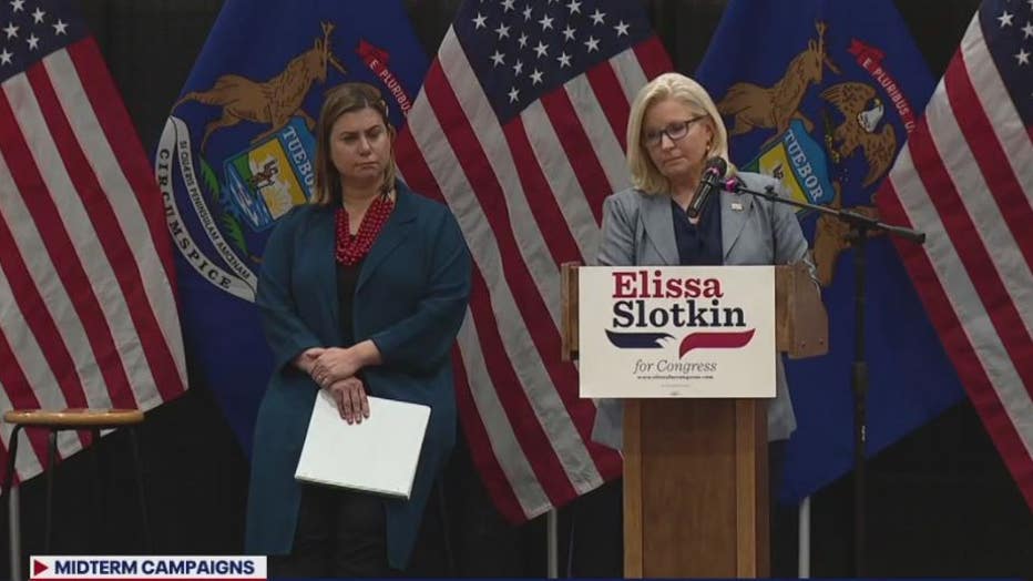 Elissa Slotkin, left, and Liz Cheney.
