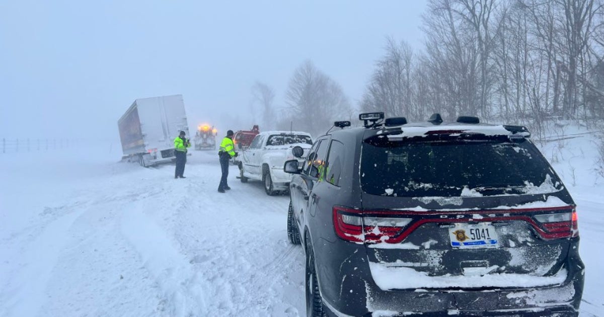 Dangerous road conditions across Michigan lead to jackknifed semis, MSP ...