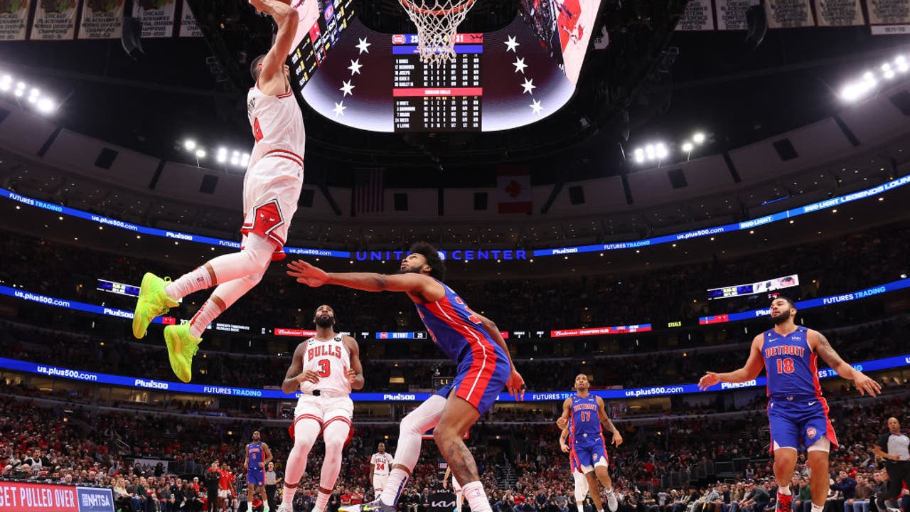 LaVine scores season-high 43 as Bulls beat Pistons 132-118