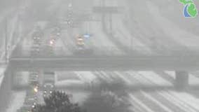 Westbound I-96 closed at Telegraph for jackknifed semi-truck