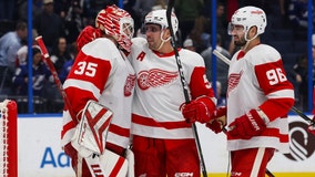 Husso makes 44 saves, helps Red Wings beat Lightning 4-2