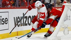 Tierney gets 1st goal for Panthers in 5-1 win over Red Wings