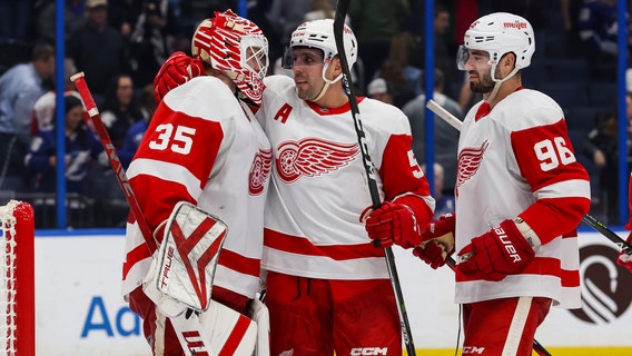 Husso makes 44 saves, helps Red Wings beat Lightning 4-2