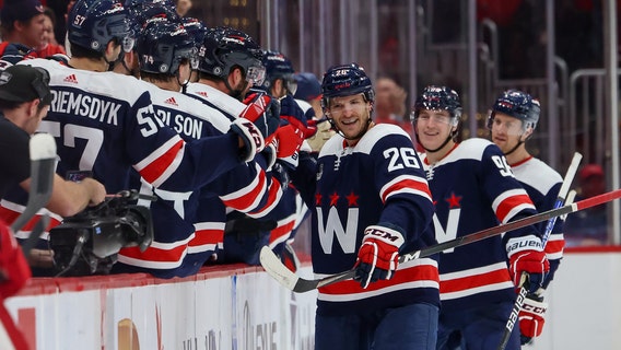 Orlov scores in OT, Caps hand Red Wings 6th straight loss