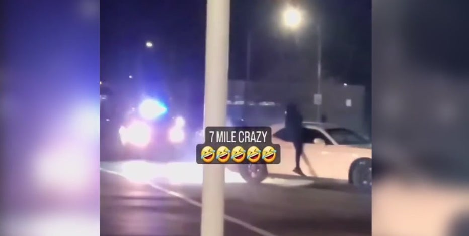 1 arrested after wild video of stunt driving, drifting around ring of fire in Detroit