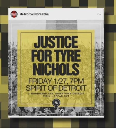 Metro Detroiters host vigil for Tyre Nichols as Memphis police bodycam footage is released