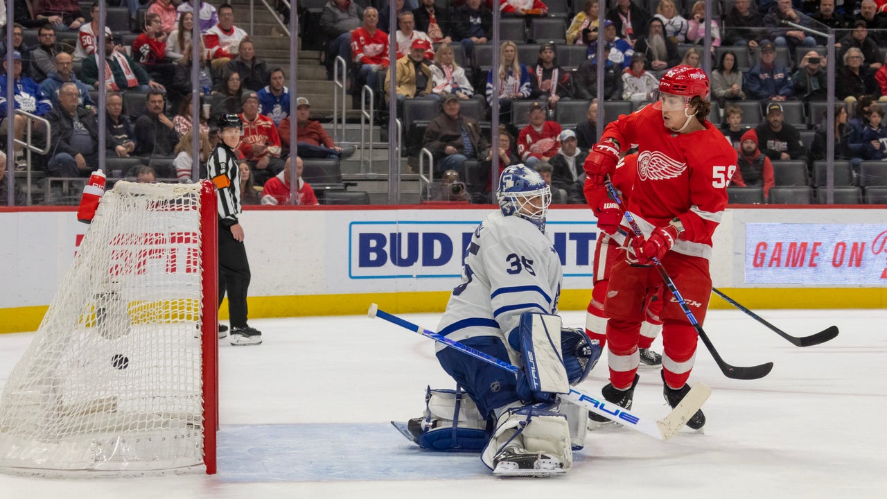 Raymond scores 1st NHL goal, Red Wings top Blue Jackets 4-1