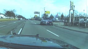 Warren police dashcam video shows cruiser did not hit bystander's car during chase