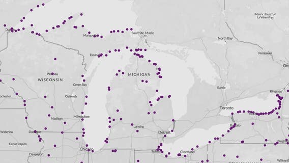 Forever chemicals detected in fish near Detroit and around Great Lakes, maps shows