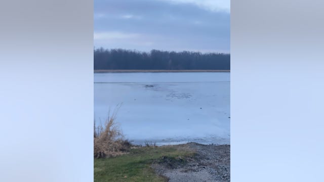 Man, DNR conservation officer treated for hypothermia after ice rescue on Michigan lake
