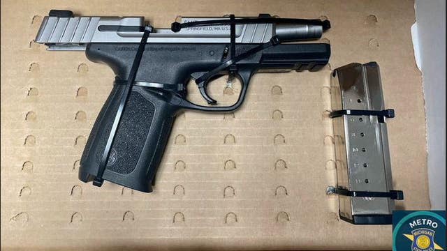 Speeding driver caught with loaded pistol on I-696