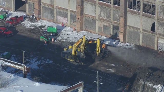 Packard Plant demolition continues Tuesday