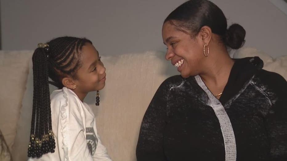 Mariah Galloway and her mom, Porchia Lane, who calls her a hero.