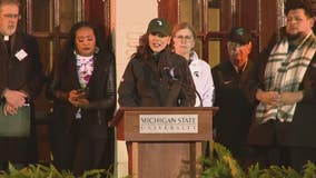 Michigan State vigil honors mass shooting victims as Whitmer, Izzo give emotional remarks