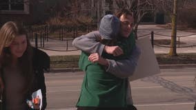 Michigan State University students welcomed back with hugs, support after shooting