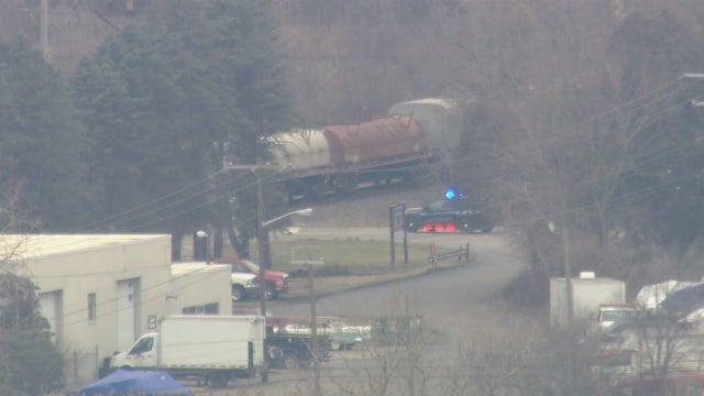 Train derailment in Van Buren Township closes multiple roads, police say