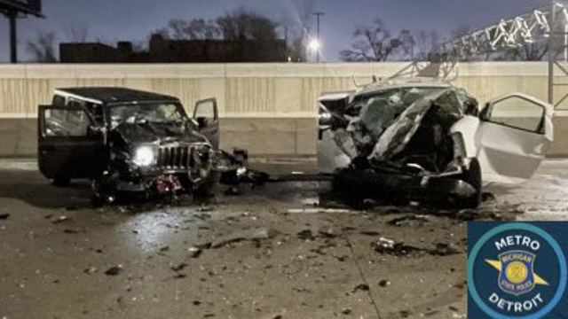 1 dead, 2 injured after wrong-way crash on I-75 in Detroit