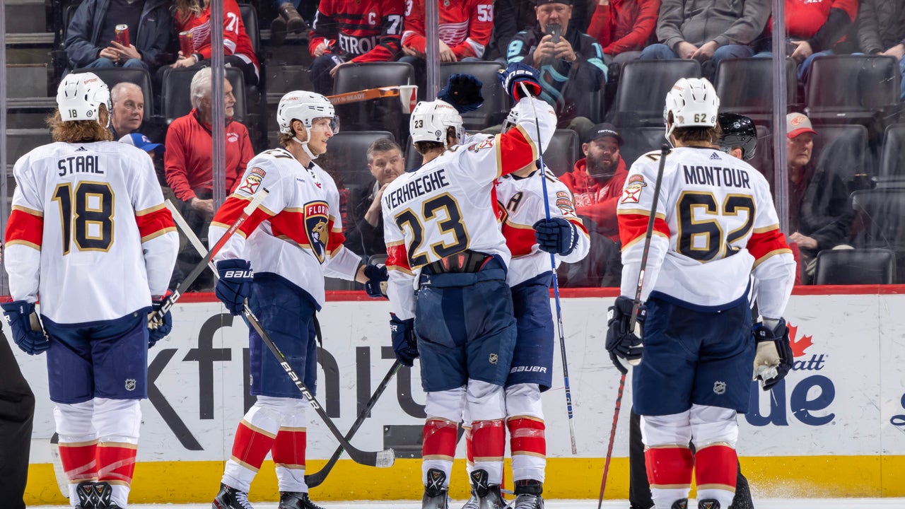 Barkov sets Panthers' points mark in win over Red Wings