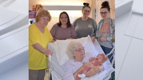 Kentucky woman with over 230 great-great-grandchildren meets great-great-great-grandchild: See the photo