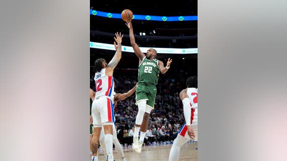 Middleton leads short-handed Bucks past decimated Pistons