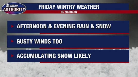 Rain and snow system upgraded to Winter Storm Warning for SE Michigan