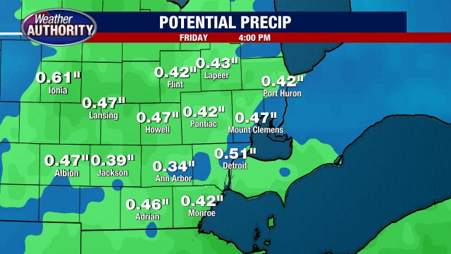 Metro Detroit weather: Temperatures around 50 Thursday with rain later