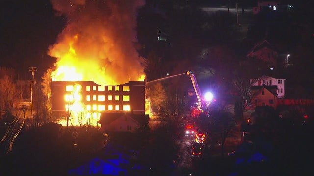 Detroit firefighters battles blaze on city's west side