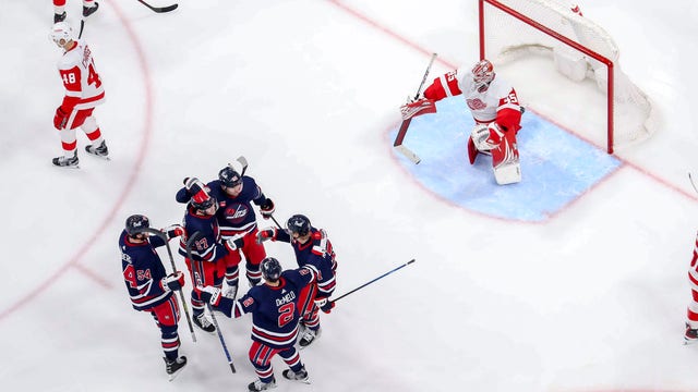 Connor, Scheifele, Wheeler help Jets beat Red Wings 6-2