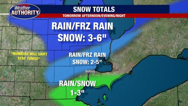 Winter Storm Watch in effect for Southeast Michigan Friday with incoming snow and gusty conditions