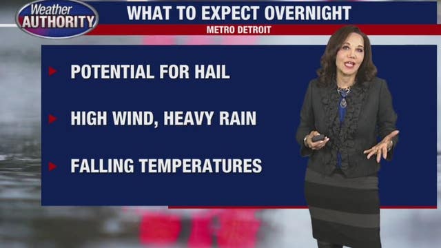 Storms roll into Metro Detroit, with hail and high winds possible
