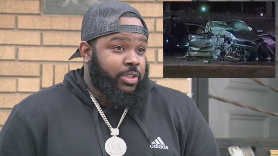 Mister Jackson Inset: The car crash scene he helped at.