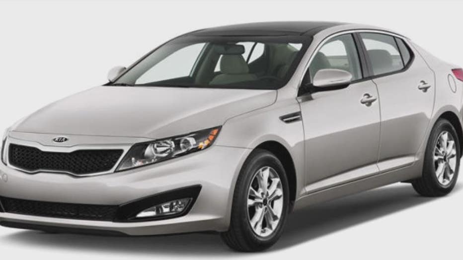 The suspect's older Kia Optima was gray in color and resembled this one.