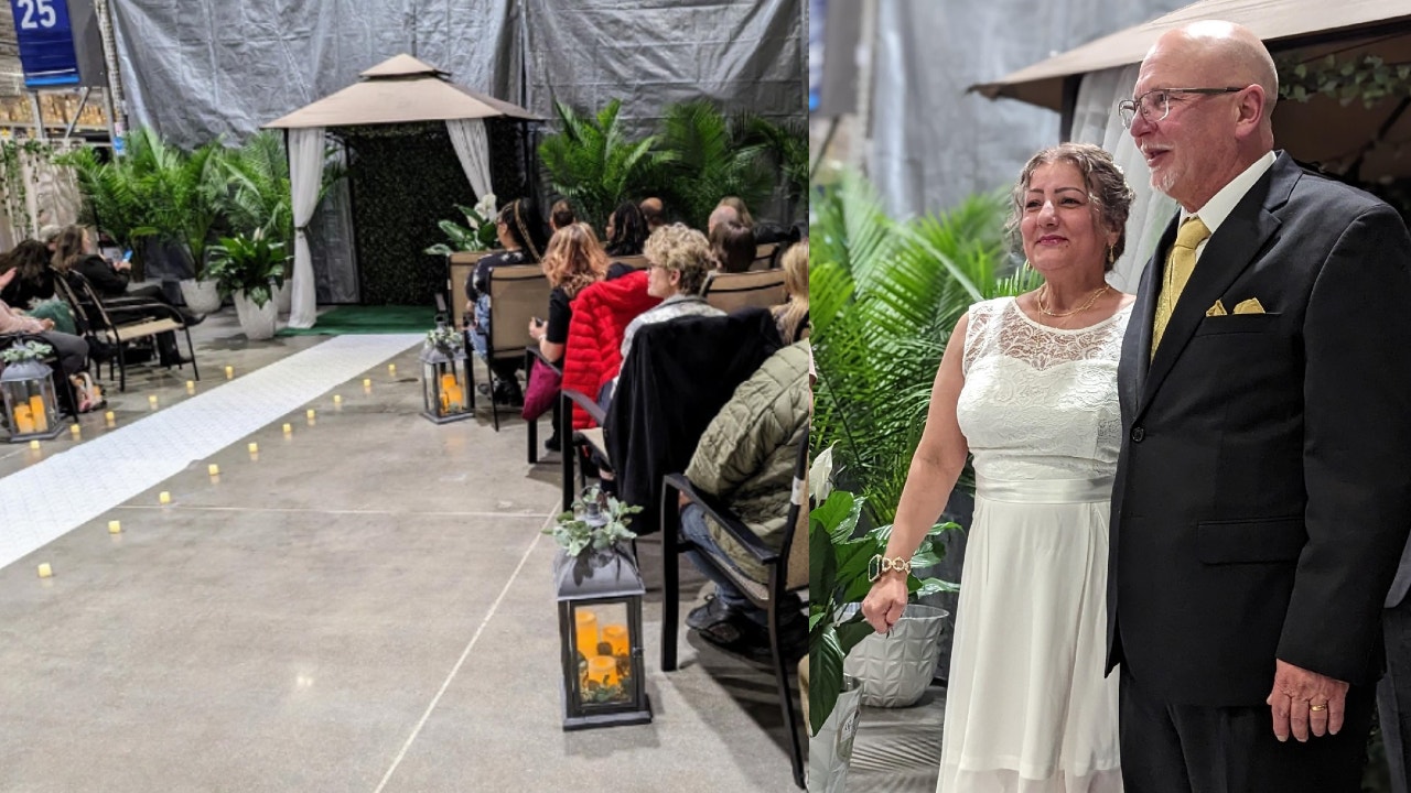 Michigan Lowe’s employees surprise co-worker with wedding Michigan Lowe’s employees surprise co-worker with wedding
