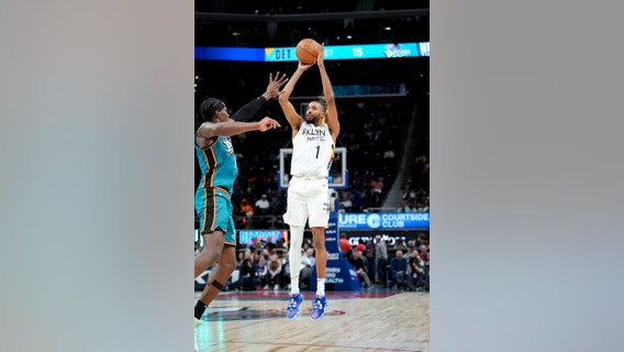 Nets beat Pistons 123-108, close in on playoff berth