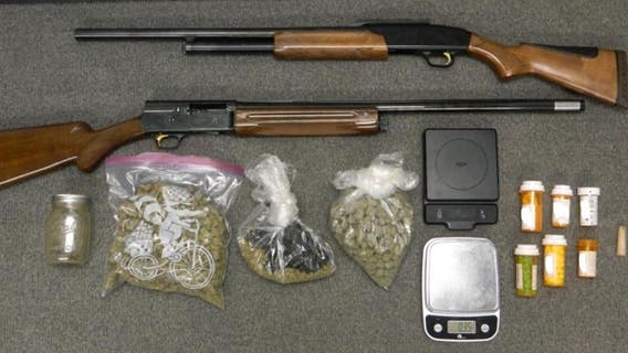 Berkley police seize guns, marijuana, pills after impaired woman runs red light